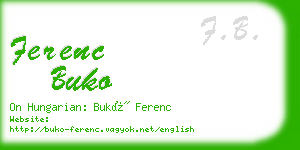 ferenc buko business card